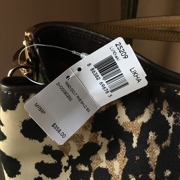 ❤️ Coach Madison Phoebe Ocelot Shoulder Bag - Picture 6 of 8